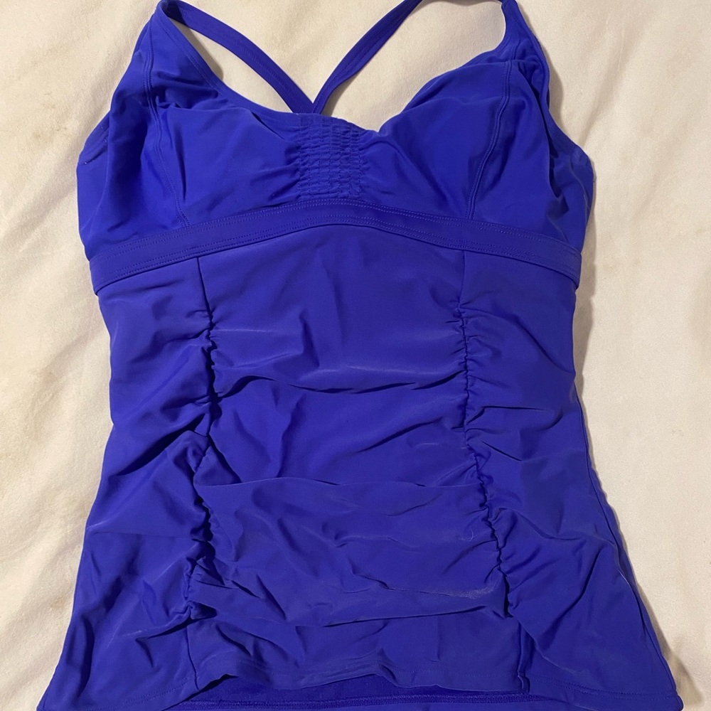 Vibrant Blue Athleta swim top